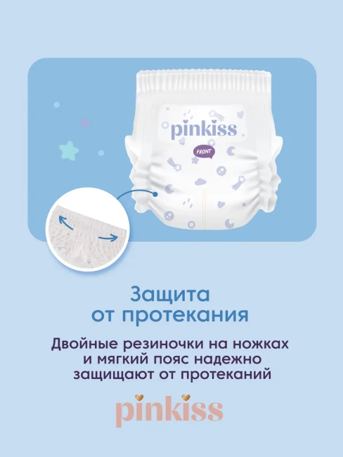 Подгузники-трусики Pinkiss Baby Night XХХL (17+ кг) 16 шт.