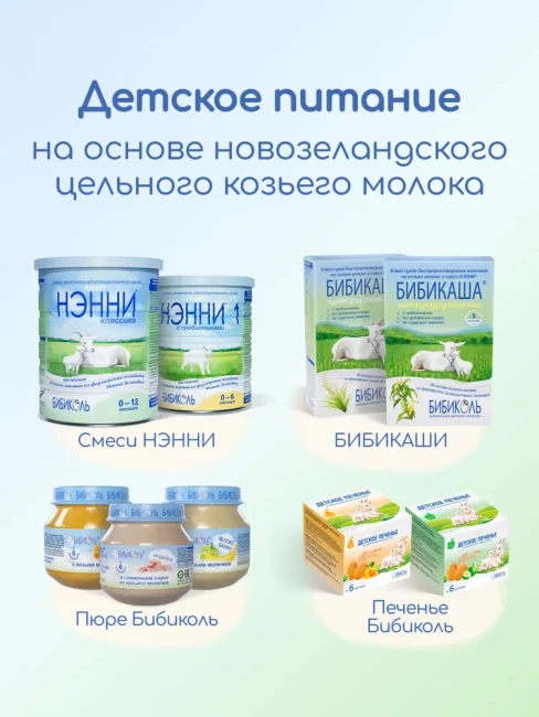 Смесь Бибиколь Нэнни 3 с пребиотиками на козьем молоке с 12 мес. 800 гр.